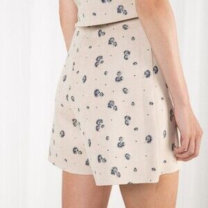 Oak + Fort Faux Floral Suede Shorts – Size S